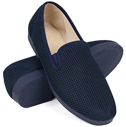 COZSERIES Zapatillas de Casa Hombre Mujer Unisex Verano Cómodas Respirables, Zapatos Rejilla Cuña Punta Cerrada, Suela Caucho Talla 35-46 Hecho EN ESPAÑA