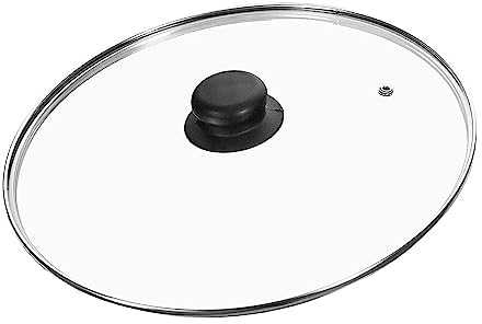 PNJB,Transparent Glass Lid Cover, For Kitchen. Saucepan Lids,Durable, Heat-Resistant,Frying Pan With Lid, Glass Cover, Cookware Lids (22CM)