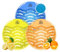 Urinal Screen Deodorizer, Anti-Splash Urinal Bulk Blocks Pads Mats Scented Odour Neutraliser Filter for Bathroom, Offices, Restaurants, Schools, Etc. Fits Any Urinal 24pcs Ocean Breeze/Lemon/Orange