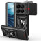 BOKYAS Coque pour Xiaomi 15 5G avec Cache Webcam & Support Annulaire à 360 Degrés, Anti-Chute Étui Housse Compatible avec Support De Voiture Magnétique, Noir