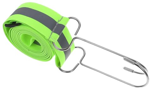 POPETPOP Correa Reflectante Ajustable para Funda de Coche Cuerda Elástica de Refuerzo de 6 Metros en Color Verde Fluorescente Banda de Alta Visibilidad para Sujeción Segura y Protección