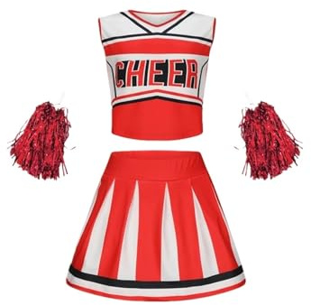 Cheerleading-uniform, Girls Cheerleader Uniform Set Multicolor 5-14Y