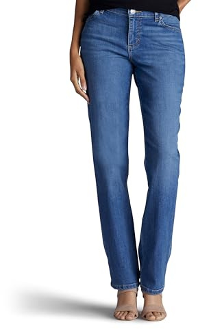 Lee Jeans da Donna Petite Relaxed Fit Gamba Dritta, Meridian Blue, 40 Corto
