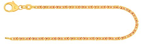 EDELIND 585/14 K Oro Amarillo Pulsera Unisex Cadena del rey 1.8 mm Brazalete de Oro macizo long. 19 cm peso aprox. 4.7 g Cierre mosquetón