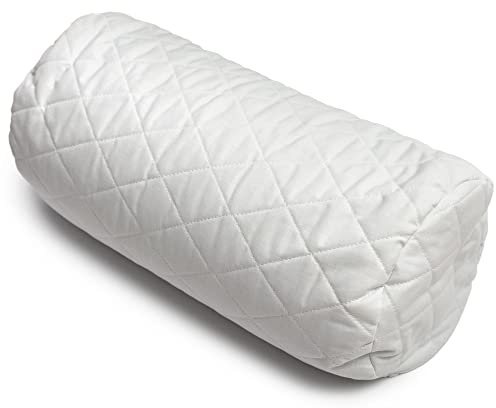 GIRAFFENLAND Bio-Dinkelspelzkissen Rolle L:40cm, Ø:20cm Steppware weiß, direkt befüllt mit Dinkelspelz aus Bio-Anbau - Nacken und Knierolle