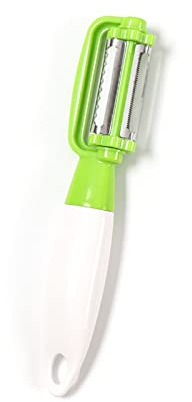 Anoudon Pelador universal de verduras, pelador de patatas, pelador de verduras con hoja de péndulo para verduras, frutas, zanahorias, paquete de 2