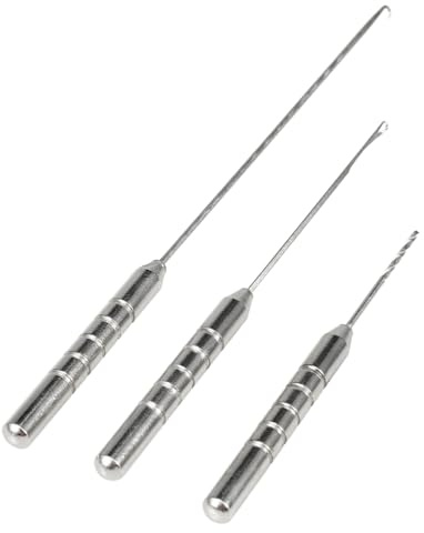 BCBF 3 Pièces Aiguille Peche, Peche Carpe Aiguille,Materiel De Peche A La Carpe, Ensemble D'Aiguille D'Appât De Pêche D'Alliage D'Aluminium Replacement pour Faire des Plates-Formes(3 Formes)