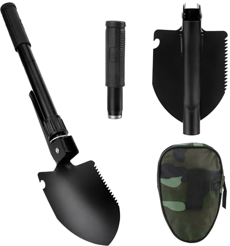 Pala Plegable Multifuncional Pala Plegable Militar Pala de Supervivencia Camping Portátil Pala Plegable Pala de Supervivencia Camping para Jardín, Camping, Senderismo
