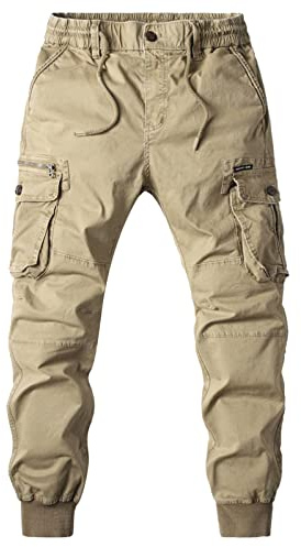 Pantalones Cargo de Combate de Algodón para Hombres - Ajuste Atlético Múltiples Bolsillos con Cremallera Pantalones de Trabajo Pantalones de Entrenamiento al Aire Libre Durabilidad Pantalones de