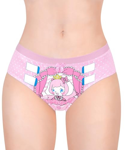 LittleForBig Dam mjuka silkeslena underkläder bekväma hipstertrosor babydoll liten skönhet 'Oopsie' potbyxor, Rosa, L