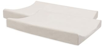 Jollein Housse de Matelas à Langer - Oatmeal - Lot de 2-50x70cm - 85% Coton, 15% Polyester - Certifiée OEKO-TEX - Housse pour Matelas à Langer