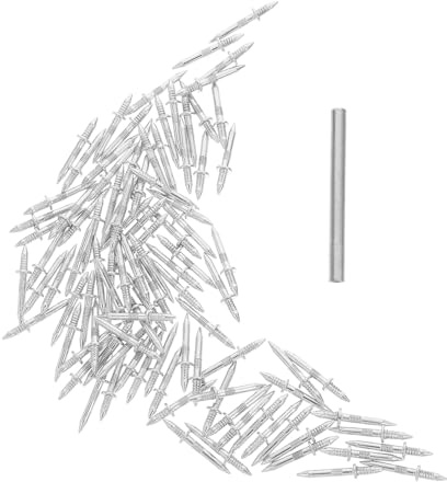 DEARMAMY 101 piezas Clavos de Doble Cabeza sin Marcas Tornillos Metálicos con Rosca Kit Funda para Zócalos Remoción Fácil y Segura para Paredes de Madera Concreto