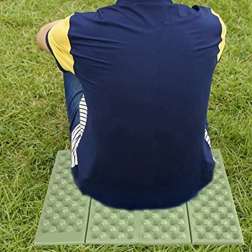 Keenso Stadion-Sitzpolster, Faltbar, XPE-Schaum, Stadionkissen, 38 X 27 X 1 cm, Isolierte, Kompakte Sitzmatte für Tribünen, Camping, Wandern, Picknick, Angeln, Sportveranstaltungen (Grün Schwarz)