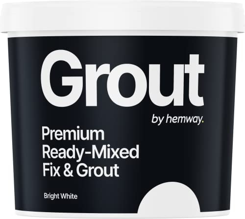 Hemway - Premium Ready-Mixed Grout & Fix Adhesive 4.5 Kg / 2.5 L - Bright White | Fast-Drying & Water-Resistant Floor, Wall & Tile Grouting