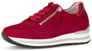 Gabor Damen Low-Top Sneaker, Frauen Halbschuhe,Freizeit,sportlich,straßenschuhe,Strassenschuhe,Sportschuhe,Rubin/fire (perf.),35,5 EU / 3 UK