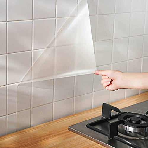 para Película protectora autoadhesiva transparente Papel adhesivo para muebles de cocina, paredes, azulejos, puertas, rollo de película adhesiva vinilo decorativo impermeable