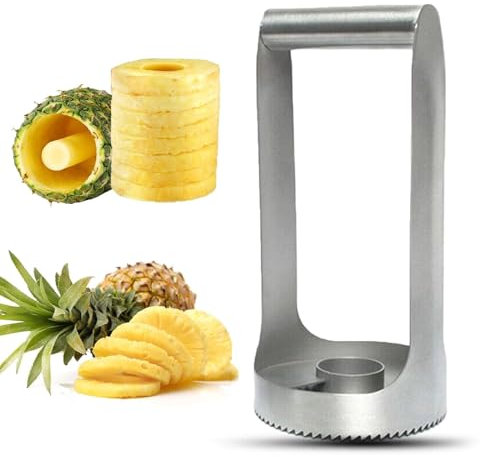 Food Grade Stainless Steel Pineapple Slicer 304 Pineapple Cutter Pineapple Corer efficient Double-Layer Knife Ring Drawing Machine Pineapple Corer with Thicker Blade