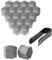 Flaconi 20 Copridadi Ruota,Accessori Auto,Coprimozzo da 0,67 Pollici,Tappi di Protezione per Coperture Auto,Copribulloni con Strumento di Rimozione (Grigio)