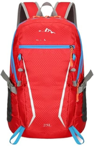 NMGHUTE Sac à Dos Trekking Sac à Dos de Randonnée Sac À Dos De Voyage pour Hommes Et Femmes, Sac De Montagne Portable De 25 L pour Sports De Plein Air Sac à Dos de Camping Sac à Dos Voyage(Rot)