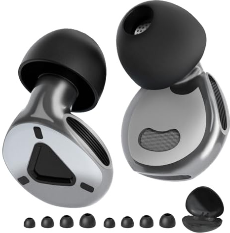 Dazhtu Tappi Orecchie Dormire,Tappi per le orecchie per la cancellazione del rumore,morbidi e riutilizzabili,in silicone,per protezione dell'udito,con 8 tappi,per Dormire,Lavoro,Studio(Oro scuro)