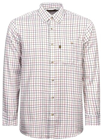 Regents View Tattersall Chemise à carreaux à manches longues pour homme – Confortable, douce et durable, vêtements de travail décontractés et de style campagnard., XL