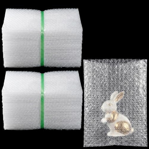 50 Pièces Pochette Bulle 15x20 cm - Sachet de Protection Transparent à Double Paroi - Enveloppe Bulle Résistante pour Déménagement, Expédition et Emballage Vaisselle, Papier bulles