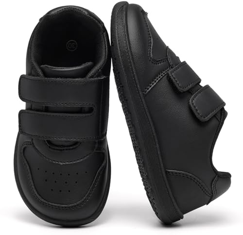 Binceno Wide Toe Boys School Shoes Kids Trainers All Black 11 UK Child