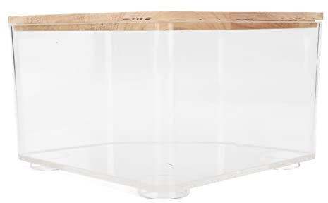 Jelquix Hamster Sandbadlåda Tålig Transparent Badrum för Smådjur Utrymmesbesparande Design för Bur eller Rum
