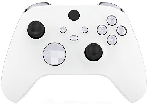 eXtremeRate Krom Silver Ersättningsknappar för Xbox Series S för Xbox Series X Controller, LB RB LT RT Bumpers Triggers Dpad ABXY Start Back Sync Share Keys för Xbox Series X/S Controller