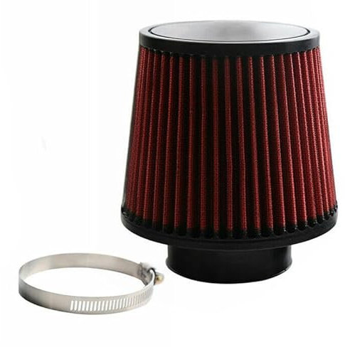 beler Coche Universal Rojo 4 100mm Alto Flujo Limpiador de Entrada Filtro seco Cono de admisión de Aire frío