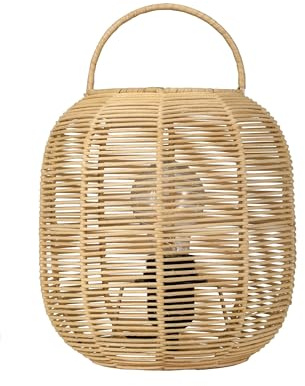 Pauleen 48300 Tischleuchte Boho Glow E27 max. 20W Beige, Weiß Metall, Rattan Nachttischleuchte