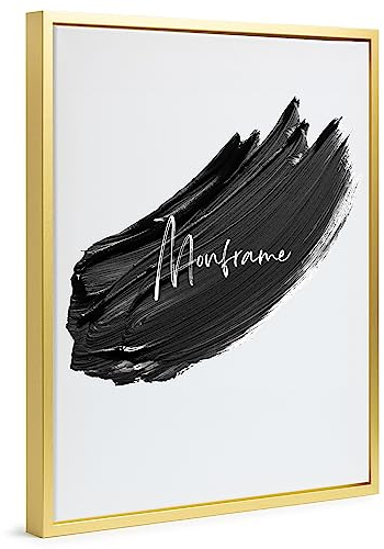 Monframe Schattenfugenrahmen - 30x40 cm - Gold - für Leinwandbilder auf Keilrahmen - Leerrahmen ohne Glas und Rückwand
