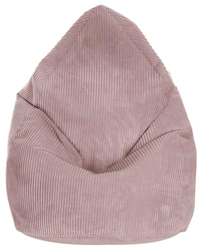 DreamRoots Sitzsack Cord Kinder Sitzsäcke Mädchen Jungen70x70x105cm - Sitzsack mit Füllung,Lehne und Bezug - Bean Bag Chair
