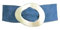 FrasiBags Breiter Damen-Gürtel aus Wildleder mit Schleife, runder Ring, oval, Damengürtel aus Wildleder, hoher Gürtel für Damen, Leder Made in Italy, blau, Einheitsgröße