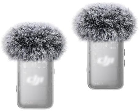2-Pack Microphone Windscreen for DJI Mic 2 Transmitter, Furry Wind Muff