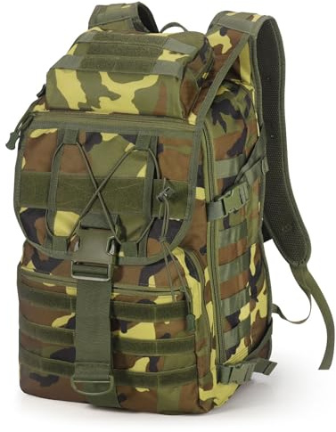 SHANNA Expandable Storage 35L/50L Military Tactical Backpacks, Trekking Hiking Molle Army Survival Equipment Backpacks Waterproof Rucksack for Camping Fishing Travelling Climbing Outdoor Sports Gym