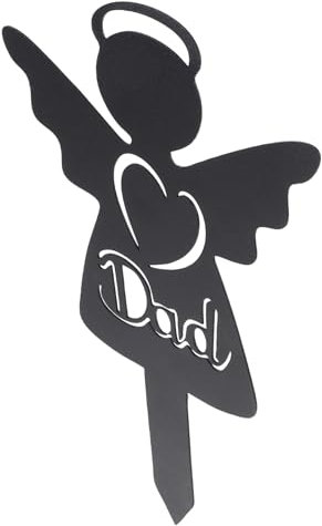 GAROZATION Titolazione Proposta Punta Commemorativa Con Angelo Per Cimitero Decorazione Per Giardino e Metallo Resistente Per Onorare La Memoria Del Padre