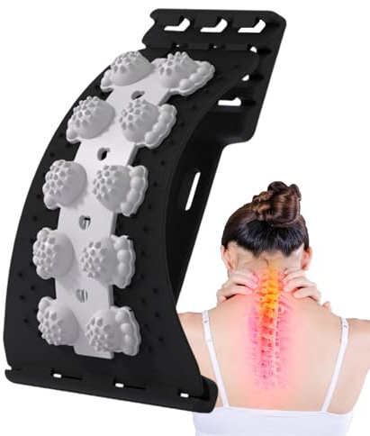 Dispositivo de crujido de espalda | Masajeador de tracción con – Estiramiento de espalda lumbar ajustable de 4 niveles,Para gimnasio en casa corrección ortopédica Relajación nerviosa Prevención