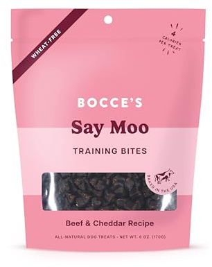 Bocce's Bakery Say Moo Dog Training Treats, Beef & Cheddar Flavor (6 oz)
