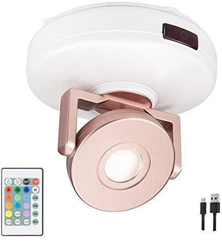 HONWELL LED Deckenstrahler mit Fernbedienung, Wiederaufladbar Deckenspot Kabellose Dartscheibe Beleuchtung Dimmbar Wandspot Schwenkbar Schrankbeleuchtung für Dartscheibe