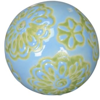 netproshop simkulor, flytande dekorativa kulor, porslin, diameter 4–6–7,5 cm, färg: ljusblå blomma, urval 1:7 cm