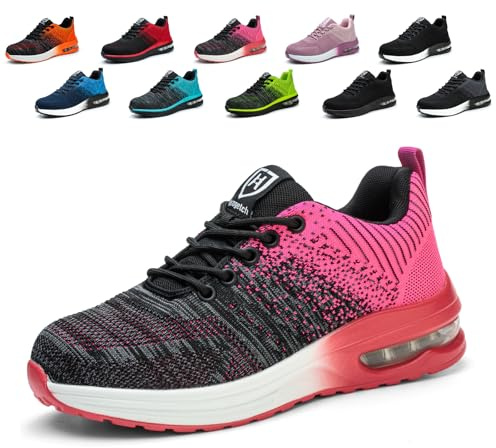 Lightweight Safety Shoes Men Women Steel Toe Trainers Work Shoes Breathable Non Slip Industrial Work Boots