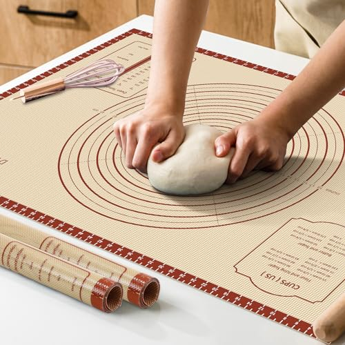 DANIA & DEAN 36x24 Extra Thick Silicone Baking Mat for Pastry and Bread