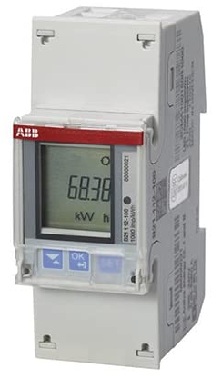 ABB B Energiemessgerät LCD 65mm x 35mm, 6-stellig / 1-phasig 1 Ausg., Impulsausgang