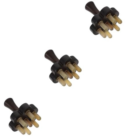 PartyKindom 3 Stück Massagekamm Lila Sandelholz Natur