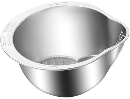 Colcolo Scodella per rondella di riso Scodella per pasta Scodella per frutta Scodella per frutta Pratica robusta e versatile Scolapiatti per frutta Cuoco, Argento