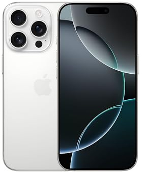 Apple iPhone 16 Pro de 1 TB: Smartphone 5G con Control de Cámara, grabación en 4K a 120 f/s con Dolby Vision y un Gran Salto en autonomía. Compatible con los AirPods; Titanio Blanco
