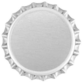 100 Chapas Corona 26 mm Plateadas para Botellas Cerveza Artesana, Kombucha y Refrescos Cierre Hermético Compatible con Chapadora 26 mm