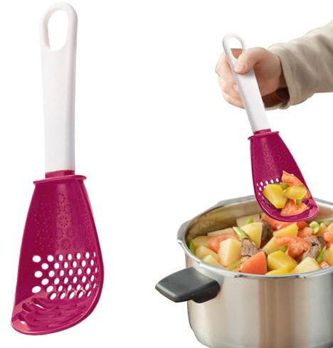 Cucchiaio da cucina multifunzionale, separatore per uova, colino per grattugiare, scolare, schiacciare, separare tuorlo d' , grattugia, schiacciare