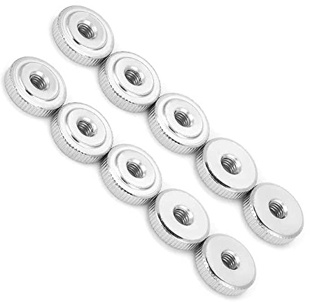 10 St GB807 M4 M5 M6 M8 M10 Kolstål Räfflade Mutter Hyvlingshammare Handtag Mutter Räfflade Tummutter (M5 (10st))